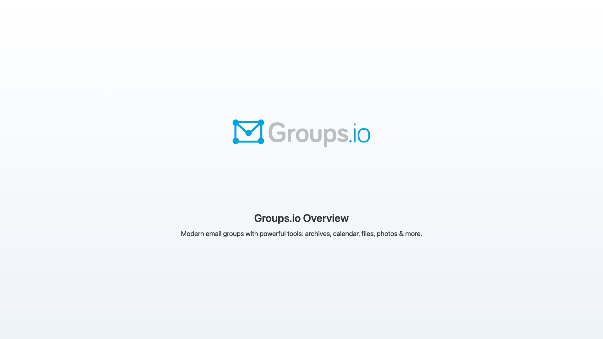 Groups.io | 电子邮件讨论组和列表服务器替代方案